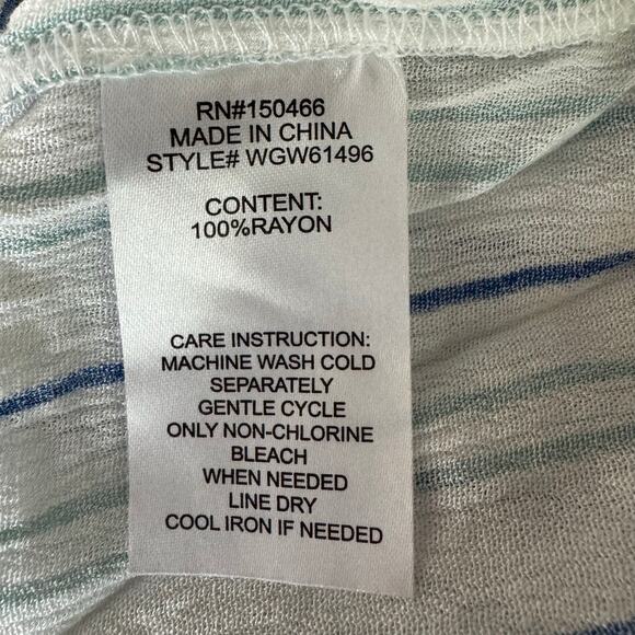 Market & Spruce Sleeveless Button-Up Collared Blouse Multicolor Striped NWT XL - Picture 9 of 9